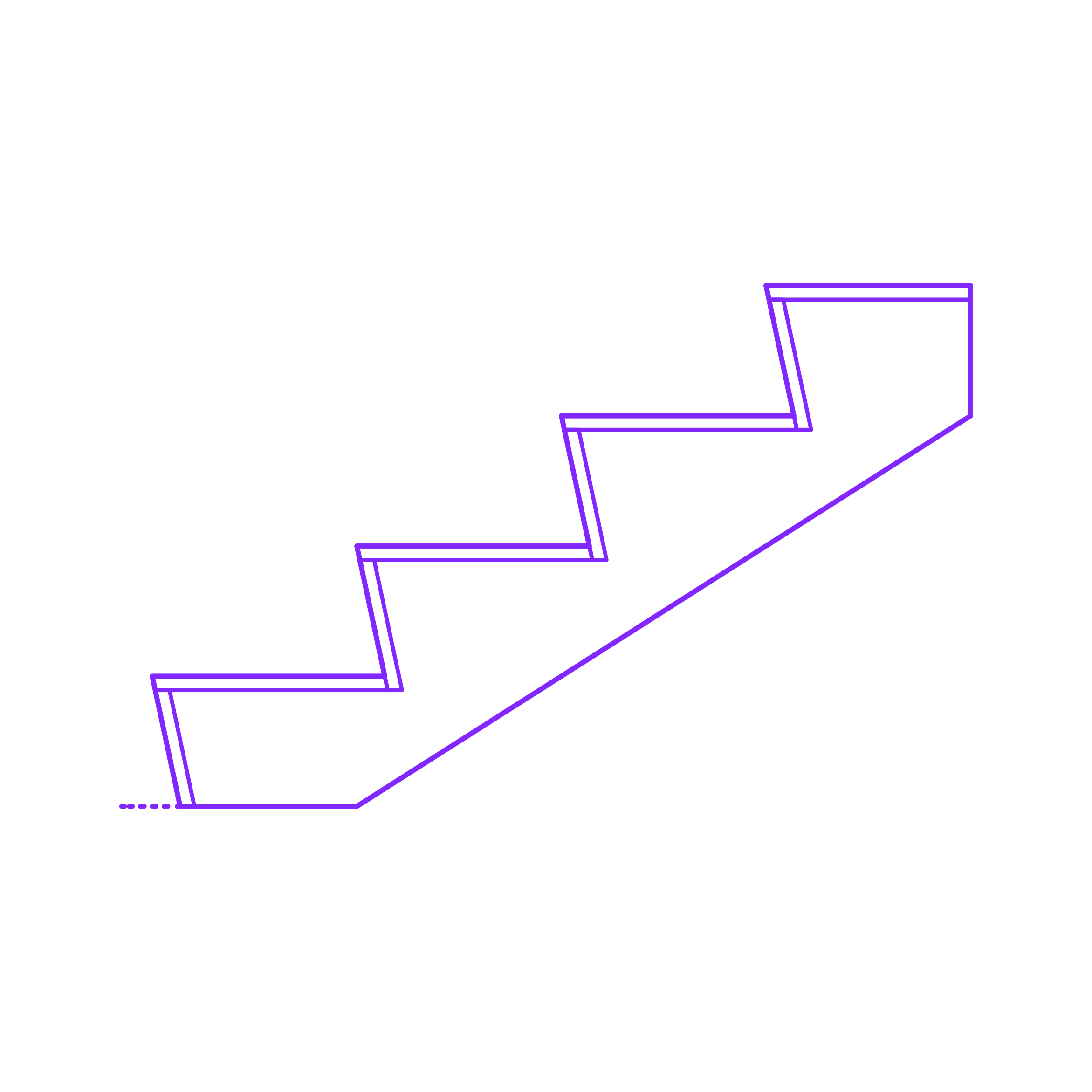 Buildings Stair Treads Risers Profile Angled Sawtooth Svg Line Art Free Vectors